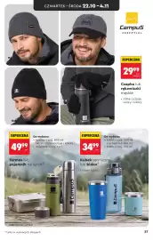 Biedronka gazetka Strona 27: Kubek termiczny lub bidon €34,99, Czapka lub rękawiczki męskie €29,99