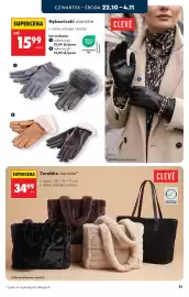 Biedronka gazetka | Hity i inspiracje - 17.10 Strona 31: Torebka damska €34,99, Rękawiczki damskie €15,99