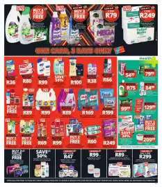 Checkers catalogue Page 7: Sta-soft Fabric Softener €89,00, Mortein Insecticide €99,00