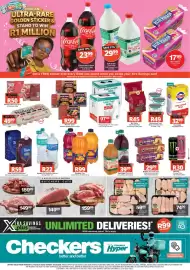 Checkers catalogue Page 1: Farmer's Choice Fresh Chicken Breast €59,99, Renown Rindless Streaky Bacon €99,00