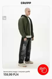 Cropp gazetka tydzień 42 Strona 10: Sprane jeansy baggy z motywem graffiti Cropp €159,99