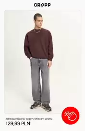 Cropp gazetka tydzień 42 Strona 3: Jasnoszare jeansy baggy z efektem sprania Cropp €129,99