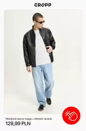 Cropp gazetka tydzień 42 Strona 7: Niebieskie jeansy baggy z efektem sprania Cropp €129,99