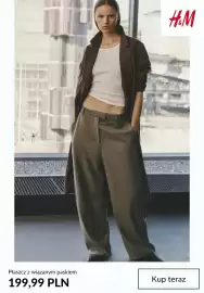 H&M gazetka tydzień 42 Strona 7: Płaszcz z wiązanym paskiem H & M €199,99