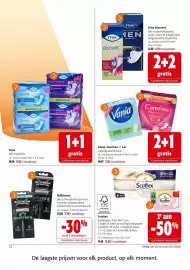 Colruyt folder Pagina 22: Wilkinson scheerproducten voor mannen €9,79, Vania, Carefree of o.b. €7,18