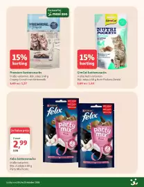 Maxi Zoo folder week 43 Pagina 18: Premiere kattensnacks €1,27, GimCat Nutri Pockets Dental €1,44