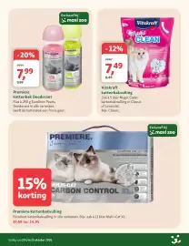 Maxi Zoo folder week 43 Pagina 20: Premiere kattenbakvulling €14,95, Vitakraft kattenbakvulling €7,49
