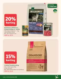 Maxi Zoo folder week 43 Pagina 8: Grandorf hondenvoeding €25,32, Real Nature Wilderness hondenvoeding en -snacks €28,79