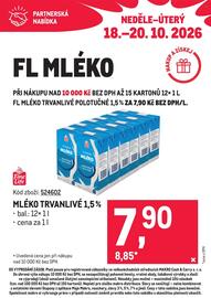 Makro leták Strana 2: Mléko trvanlivé 1,5 % €7,90