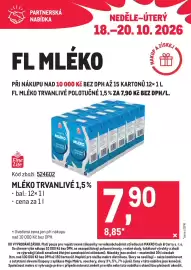 Makro leták Strana 2: Mléko trvanlivé 1,5 % €7,90