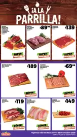 Folleto Merco semana 42 Página 18: Fajitas de pechuga de pollo €69,99, Bistec de res sin hueso €189,00