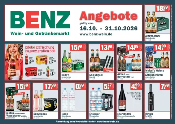Benz Getränke (gültig bis 31-10)