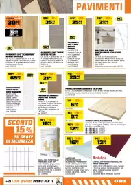 Volantino OBI Pagina 11: Tavola lamellare in abete €6,99, Pavimento laminato Aqua Pro Rovere scuro €21,82