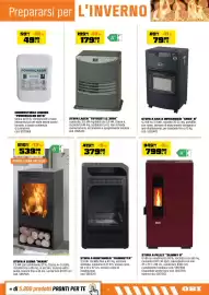 Volantino OBI Pagina 5: Stufa a bioetanolo "Fiammetta" €379,00, Stufa Laser "ToyoSet LC 3010" €179,00