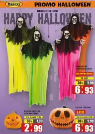 Volantino Maury's Pagina 10: Zucca teschio €6,93, Zucca con LED con batteria €2,99