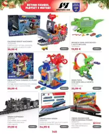 Volantino Toys Center Pagina 142: Treno high-speed €34,99, Dino-pista con giro della morte €22,99