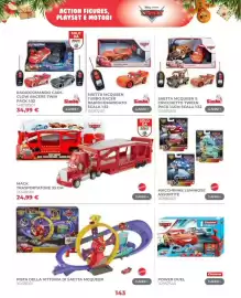 Volantino Toys Center Pagina 145: Mack trasportatore €24,99, Radiocomando Cars Glow Racers Twin €34,99