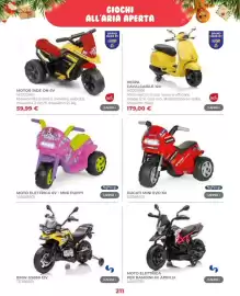 Volantino Toys Center Pagina 213: Motor Ride On 6V €59,99, Vespa Cavalcabile 12V €179,00