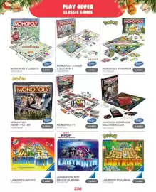 Volantino Toys Center Pagina 238: Monopoly F1 €16,99, Monopoly Harry Potter €14,99