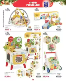 Volantino Toys Center Pagina 28: Palestrina gioco Winnie the Pooh €39,99, Trenino in legno Winnie the Pooh €19,99