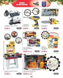 Volantino Toys Center Pagina 52: Funny home Deluxe tool set €10,99, Funny home power drill tool set €14,99