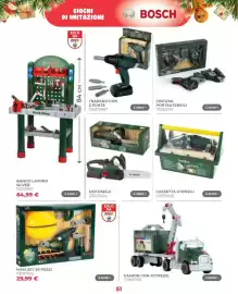 Volantino Toys Center Pagina 53: Maxi set Bosch €29,99, Banco Lavoro Silver €64,99