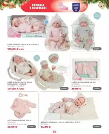 Volantino Toys Center Pagina 72: Bebè reborn 40 cm rosa metallico - avorio €124,00, Dress Collection Vestitini Bambole €29,99