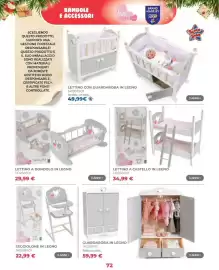 Volantino Toys Center Pagina 74: Lettino a castello in legno €34,99, Seggiolone in legno €22,99