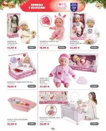 Volantino Toys Center Pagina 76: Bambola baby bath €19,99, Baby Lila Love Bebe €24,99