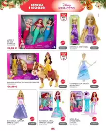Volantino Toys Center Pagina 87: Bambola Belle e cavallo Philippe €44,99, Bambola Ariel Magica Sirena €85,00