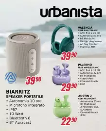 Volantino FreeShop Pagina 14: Palermo True Wireless ANC €29,90, Valencia over ear con anc €39,90