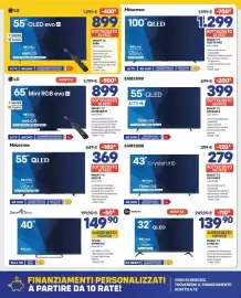 Volantino FreeShop Pagina 3: Hisense SMART TV 100E7S PRO €1.299,00, Samsung 43" Crystal UHD €279,00