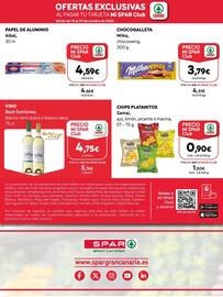 Folleto SPAR Gran Canaria Página 4: Marina - chips platanitos €0,90, Milka - chocogalleta €3,79