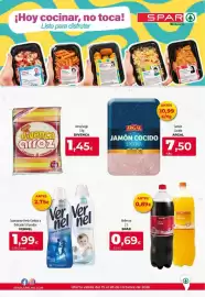 Folleto Spar La Palma Página 1: Divenca arroz €1,45, Argal jamón cocido extra €7,50