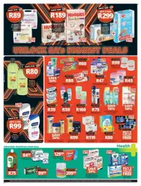 Checkers catalogue Page 6: Page 6 995 GNFOCLOXLOE SAVE R70 R89 UE PACK Johnson's baby gentle all over wipos 288 288 HUGO