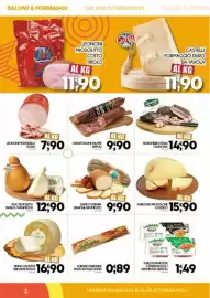 Volantino Enne Market Pagina 2: Dianone affumicato €9,90, Pinna Caciotta Brigante Dolce €16,90
