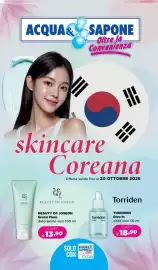 Volantino Acqua & Sapone Pagina 1: Torriden siero viso €18,90, Beauty of Joseon Green Plum detergente viso €13,90