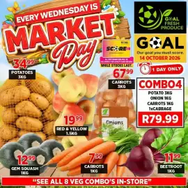 Goal Supermarket catalogue Page 2: Potatoes €34,99, Red & Yellow €19,99