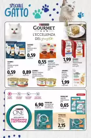 Volantino Famila Superstore Pagina 2: Purina One Hydraulife pollo/salmone €0,65, Gourmet Gold mousse €0,59