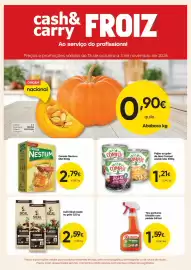 Folheto Froiz Página 1: Cereais Nestum Mel €2,79, Feijão ou grão-de-bico compal cozido lata €1,21