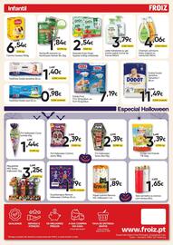 Folheto Froiz Página 20: Fralda Froiz €7,19, Champô Johnson's baby original ou camomila €4,06