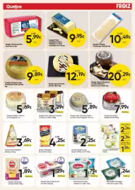Folheto Froiz Página 8: Queijo Terra Nostra fatias €1,99, Queijo Seia Tavares ovelha curado amanteigado mini un. €5,89