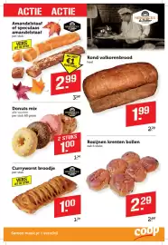 Coop folder week 43 Pagina 11: Hendrickx de Bakker donuts mix €1,00, Hendrickx de Bakker curryworst broodje €1,00