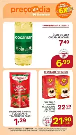Encarte Supermercados Guanabara Página 3: Óleo de soja cocamar €6,99, Molho de tomate fugini sachê tradicional €1,29