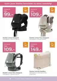 Prenatal folder Pagina 5: Stokke Limas draagzak €99,00, Stokke Limas Plus draagzak €109,00