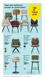 Leen Bakker folder week 43 Pagina 11: Barkruk Willow €69,50, Eetkamerstoel Jesse €49,99