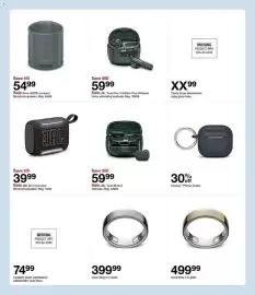 Catálogo Target semana 43 Página 18: JBL Go 5 portable Bluetooth speaker €39,99, Oura Ring 5 in gold €499,99
