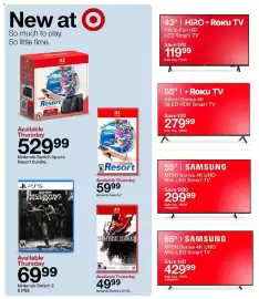 Catálogo Target semana 43 Página 19: Roku TV Select Series 4K QLED HDR Smart TV €279,99, Call of Duty Modern Warfare €69,99