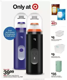 Catálogo Target semana 43 Página 23: Brightroom 4-liter stackable clear storage bin & lid €6,00, Ge relax led