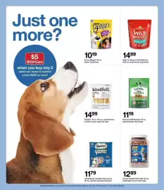 Catálogo Target semana 43 Página 24: Stella & Chewy's Wild Weenies €14,99, Purina Beggin' bacon dog treats €10,19